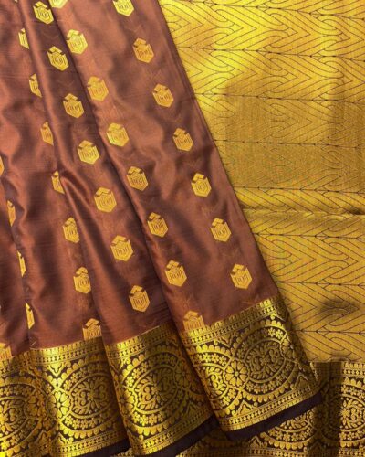 Vintage Kanchi Soft Silk | Dark Brown | Deep Brown