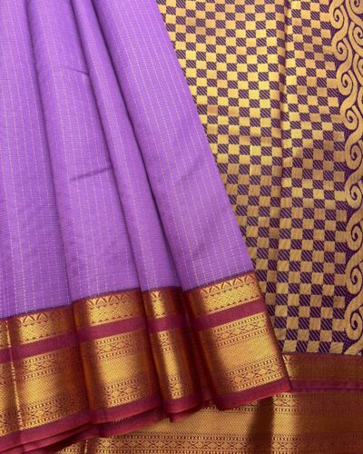 Elite Semi Kanchi | Purple | Red