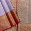 Kanchi Tissue Semi Silk Saree | Lavender | Red