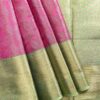 Kanchi Tissue Semi Silk Saree | Rani Pink | Sage Green