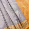Raniva Semi Bridal Saree | Grey | Mustard Gold - detail