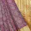 Raniva Semi Bridal Saree | Magenta Purple | Mustard Gold - detail