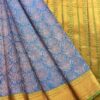 Raniva Semi Bridal Saree | Royal Blue | Mustard Gold - detail