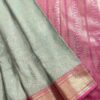 Raniva Semi Bridal Saree | Sea Green | Rani Pink - detail