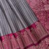 Saaral Dupion Semi Silk Saree | Grey | Magenta
