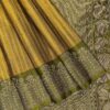Saaral Dupion Semi Silk Saree | Mustard Yellow | Olive Green