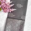 Minmini Luxury Semi Soft Silk Saree | Charcoal Grey | Self Colour - Open Drape