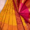 Budget Semi Bridal Saree | Mustard | Dark Pink - Adharsh Silks