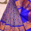Budget Semi Bridal Saree | Peacock Blue | Royal Blue - Adharsh Silks