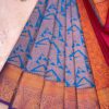 Budget Semi Bridal Saree | Blue | Maroon - Adharsh Silks