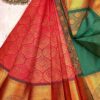 Budget Semi Bridal Saree | RED | Green - Adharsh Silks
