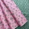 Borderless Tissue Kota Saree - Baby Pink - Bottle Green - open drape