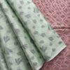 Borderless Tissue Kota Saree - Mint Green - Dusty Rose - open drape