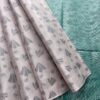 Borderless Tissue Kota Saree - Silver Grey - Teal Green - open drape