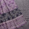Leafora - Luxury Soft Silk Saree - Lavender Purple - Navy Blue - full open drape