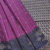 Vairamugil - Luxury Soft Silk Saree - Plum Purple - Navy Blue - full open drape